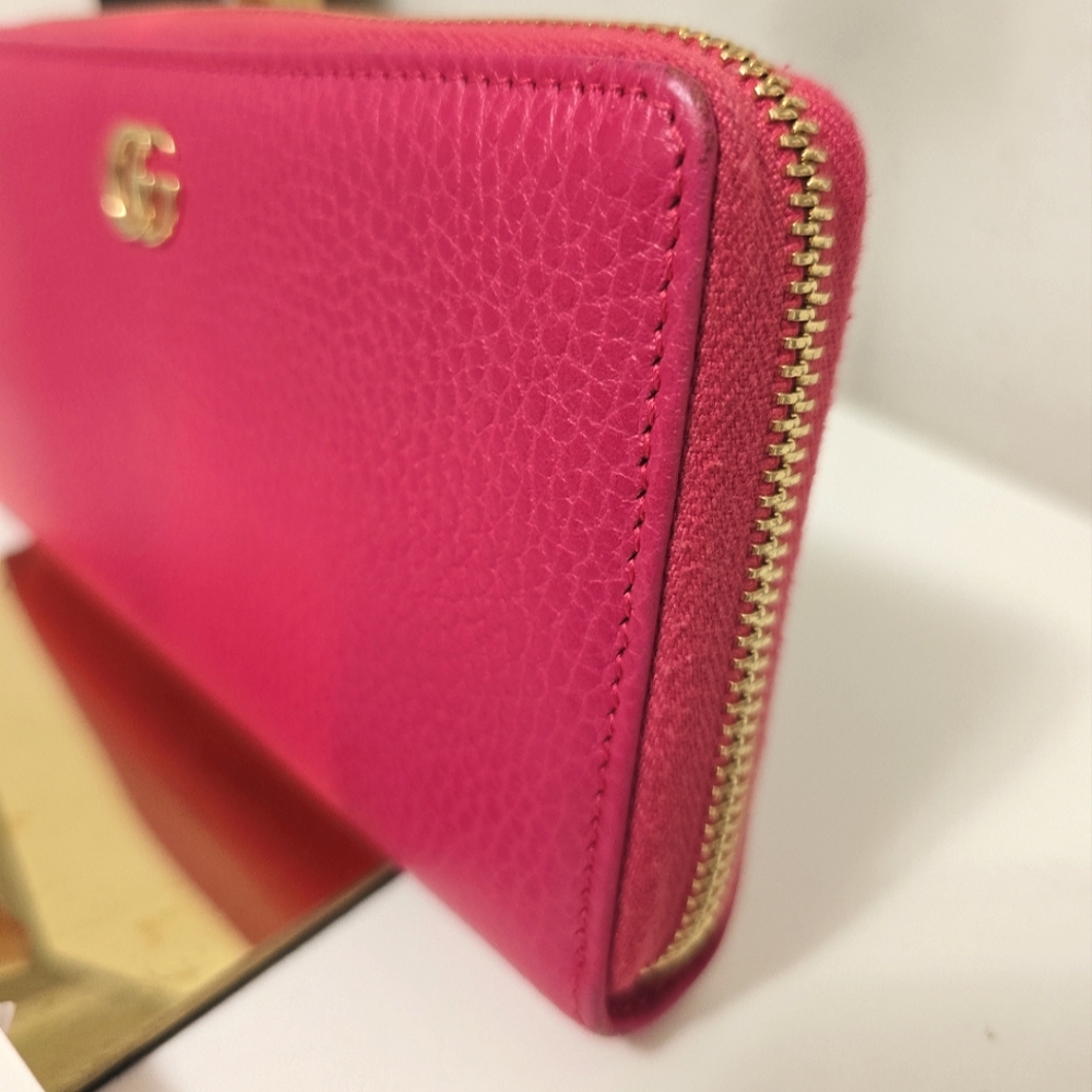 Gucci GG Marmont zip-around Zip-Around Wallet Pink - Picture 4 of 5